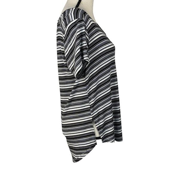 American Eagle Small Soft & Sexy Rib Top Striped Stretch Cap Sleeves Scoop Neck - Picture 3 of 8